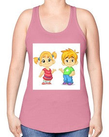 Kid 157# - cartoon general -Racerback Tank