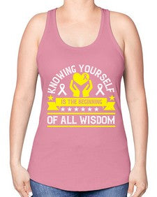 Knowing yourself is the beginning of all wisdom Style 38# - Self awareness -Racerback Tank