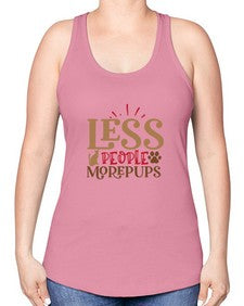 Less People More Pups Style 18# - cats -Racerback Tank