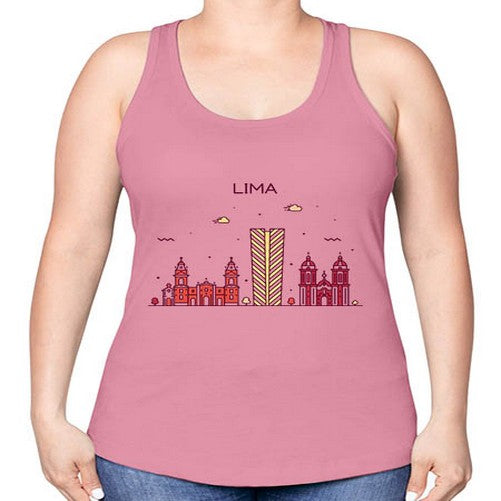 Lima 1139# - cities -Racerback Tank