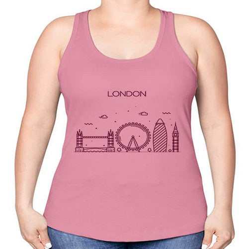 London 1156# - cities -Racerback Tank
