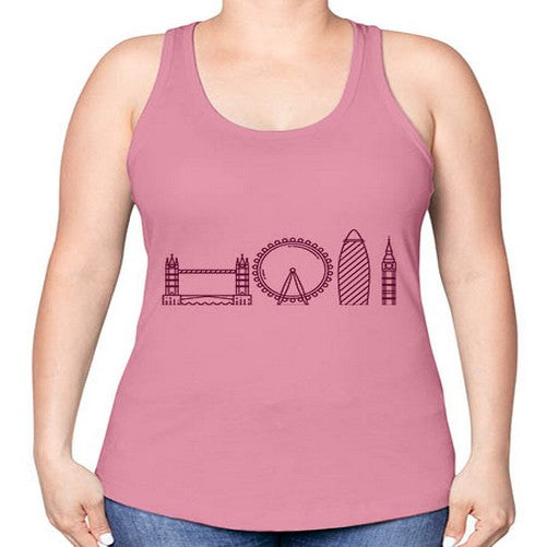 London 1157# - cities -Racerback Tank