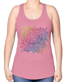 Mandala Teach Love Inspire Rainbow Glitter 762# - mandala -Racerback Tank