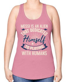 Messi is alien that dedicates himself 33# - ufo -Racerback Tank
