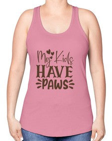 My Kids Have Paws Style 21# - cats -Racerback Tank