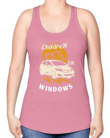 Never have more children than you have car windows 44# - car -Racerback Tank