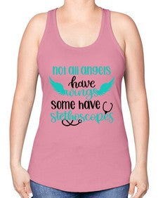 Not All Angels Have Style Style 1134# - nurse -Racerback Tank