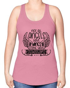 Not All Angels Have Wings Some Have Stethoscopes Style Style 1135# - nurse -Racerback Tank