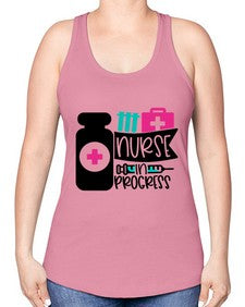 Nurse In Progress Style Style 1161# - nurse -Racerback Tank