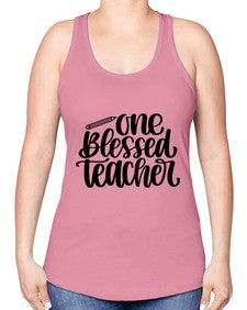 One Blessed Teacher Style 1287# - teacher -Racerback Tank