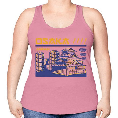 Osaka 1548# - cities -Racerback Tank