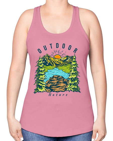 Outdoor Nature 17# - nature -Racerback Tank