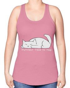 Perfect Time to Nap - cats -Racerback Tank