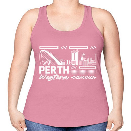Perth 1597# - cities -Racerback Tank