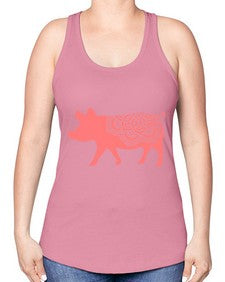 PigMandala 985# - mandala -Racerback Tank