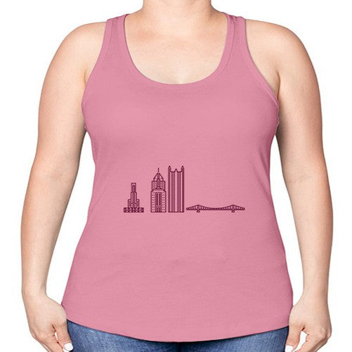 Pittsburgh 1625# - cities -Racerback Tank