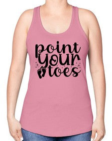 Point your toes 172# - ballet -Racerback Tank