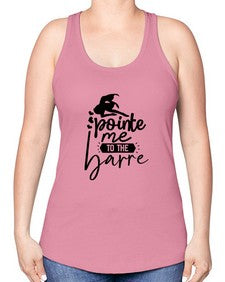 Pointe me to the barre 174# - ballet -Racerback Tank