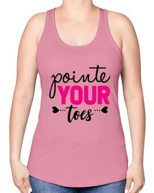 Pointe your toes 176# - ballet -Racerback Tank