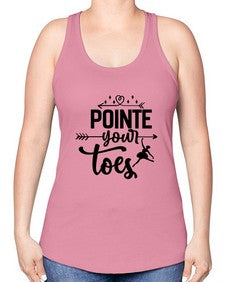 Pointe your toes 177# - ballet -Racerback Tank