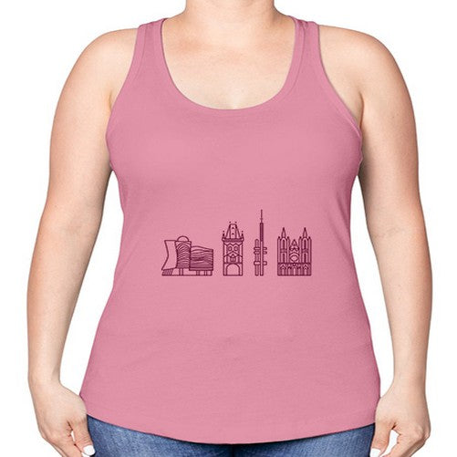 Prague 1687# - cities -Racerback Tank
