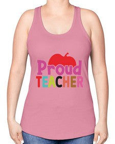 Proud Teacher 1341# - teacher -Racerback Tank