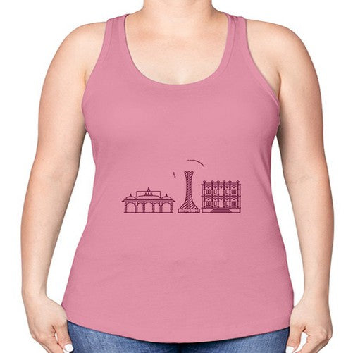 Pune 1695# - cities -Racerback Tank