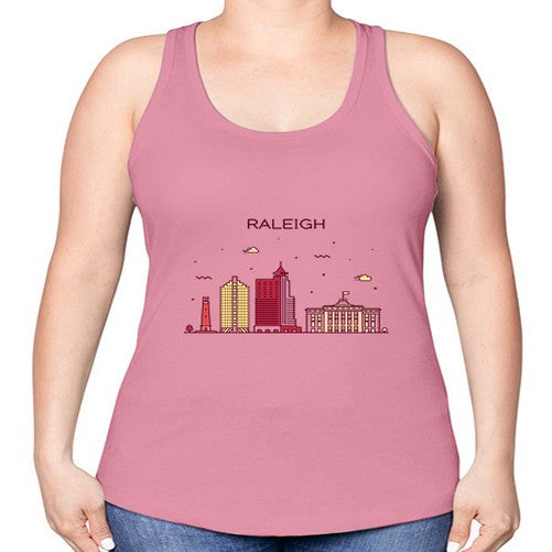 Raleigh 1710# - cities -Racerback Tank