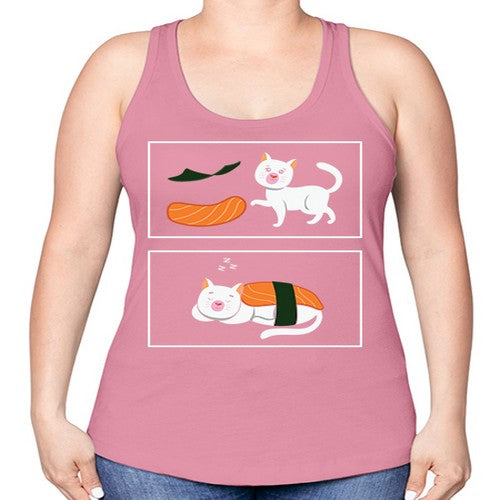 Ramen Cat Kawaii Anime Japanese Anime 279# - anime -Racerback Tank