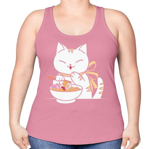 Ramen Cat Kawaii Anime Tee Japanese 280# - anime -Racerback Tank