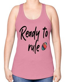 Ready to rule 739# - graduation -Racerback Tank