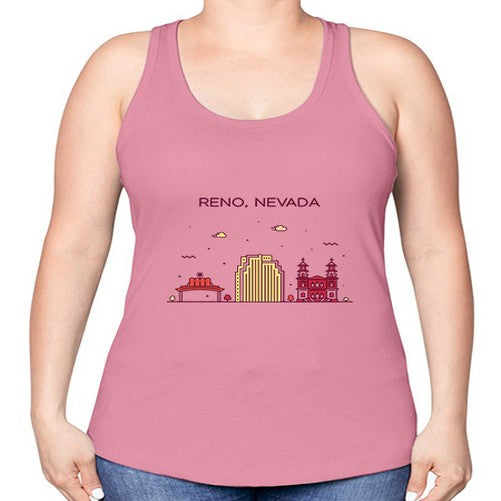 Reno 1714# - cities -Racerback Tank
