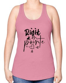 Right on pointe 181# - ballet -Racerback Tank