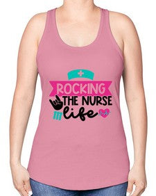 Rocking The Nurse Life Style Style 1360# - nurse -Racerback Tank