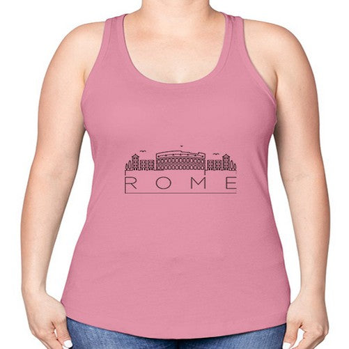 Rome Minimal Skyline 1747# - cities -Racerback Tank