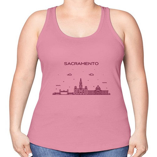 SacramentoCL 1761# - cities -Racerback Tank
