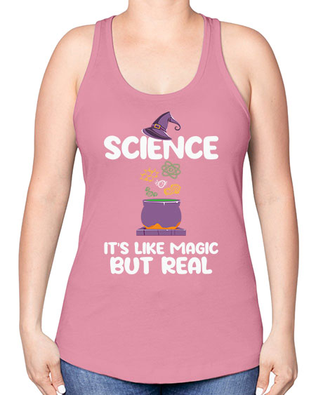 ScienceItsLikeMagicButScientistSkinite Scientist Skinite 48# - general science -Racerback Tank