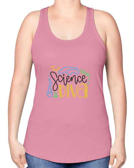 Sciencediva 43# - general science -Racerback Tank