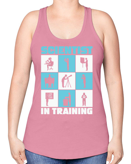 ScientistInTrainingScienceScientistSkinite Scientist Skinite 40# - general science -Racerback Tank