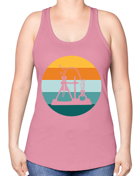 ScientistRetroSunsetScientistSkinite Scientist Skinite 39# - general science -Racerback Tank