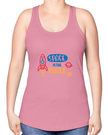 Spaceistheplace 11# - space -Racerback Tank