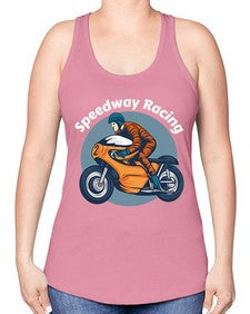 Speedway racing 64# - motorcycle -Racerback Tank