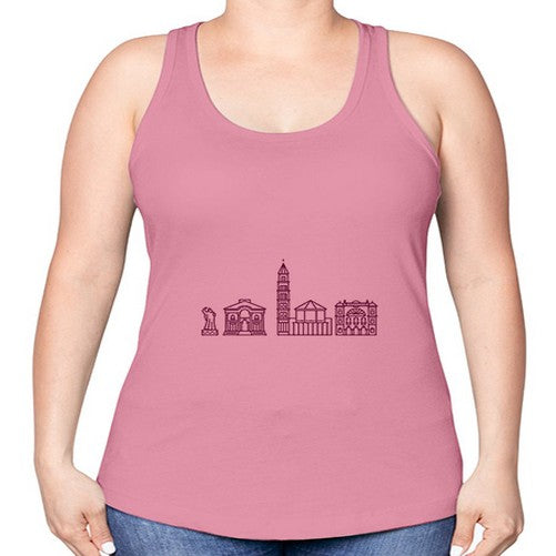 Split 1876# - cities -Racerback Tank