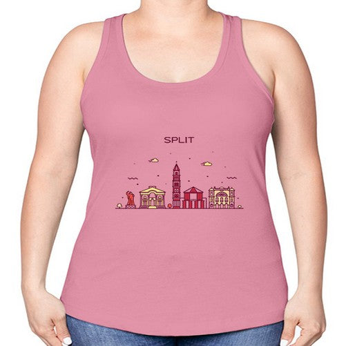 Split 1877# - cities -Racerback Tank