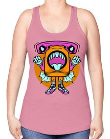 Spooky voices 232# - cartoon general -Racerback Tank