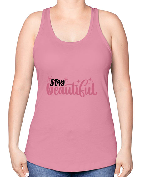 Stay Beautiful Style 18# - beauty - fashion -Racerback Tank