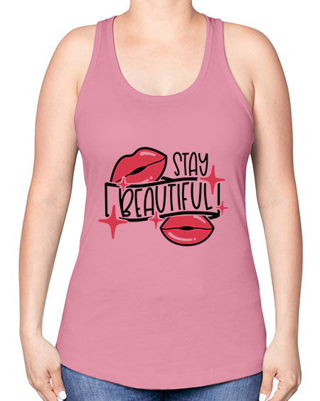 Stay Beautiful Style 19# - beauty - fashion -Racerback Tank