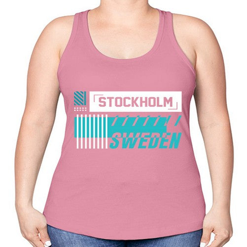 Stockholm 1893# - cities -Racerback Tank