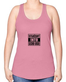 Straight into second grade 901# - second grade -Racerback Tank