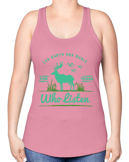 The Earth Has Music 15# - nature -Racerback Tank